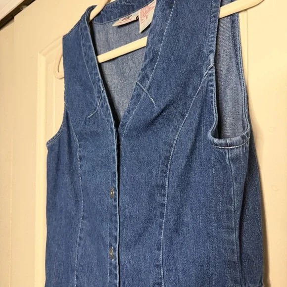 Faded Glory Denim Sleeveless Button-Down Dress - Picture 3 of 7